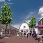 Sfeerimpressie van het Kronkelstraatje na de herontwikkeling