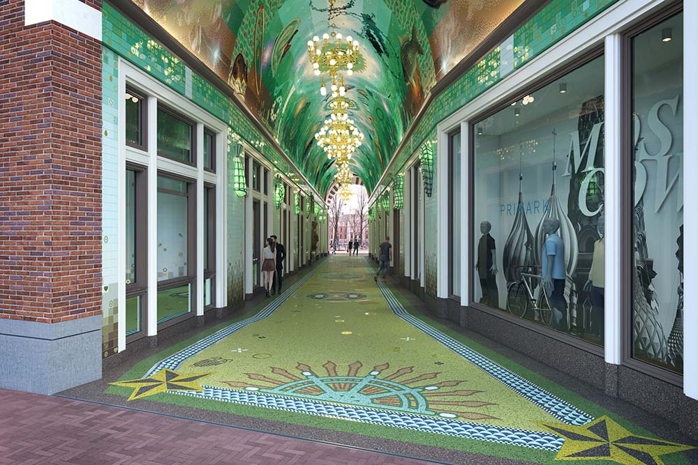 Wethouder legt eerste steen Beurspassage Amsterdam