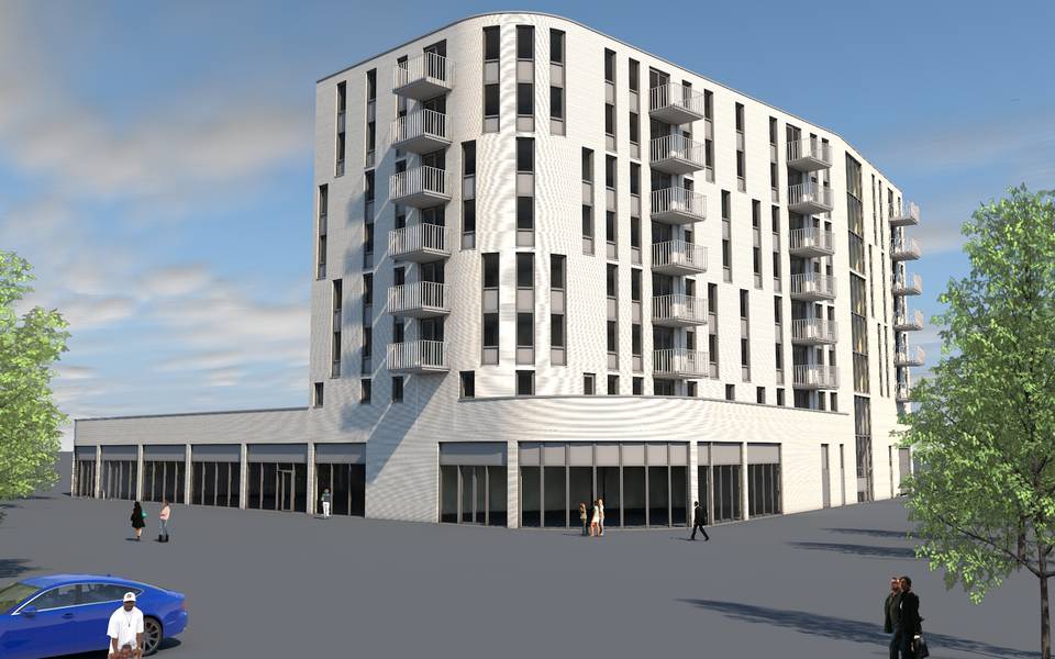 Winkels en appartementen aan de Asterlo, Rotterdam