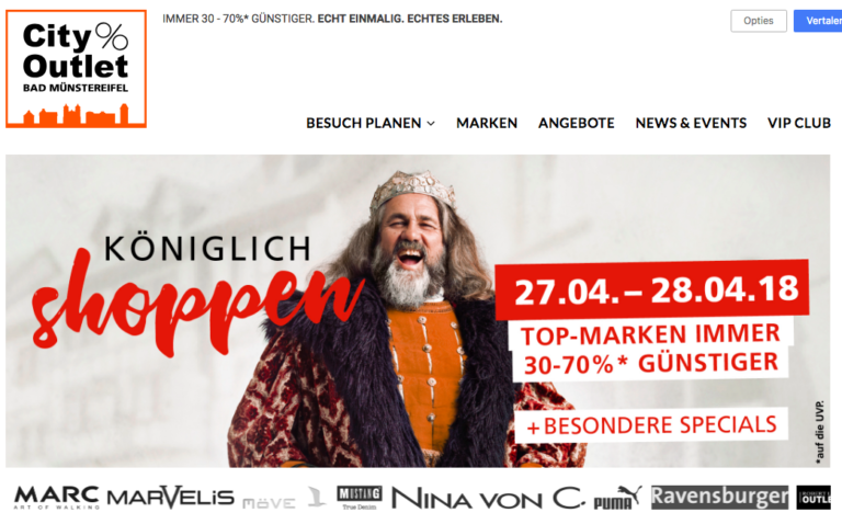 City-Outlet Bad Münstereifel kiest Koningsdagthema voor promotie