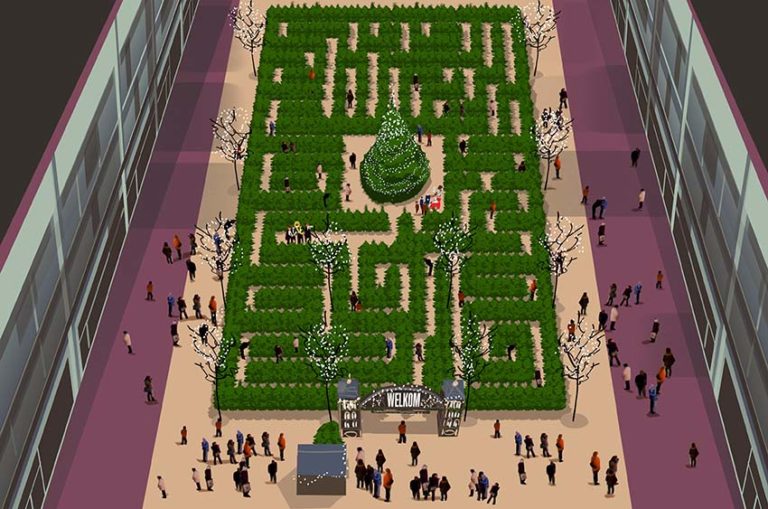 Leidsche Rijn Centrum lanceert het allereerste pop-up Kerstbomen Doolhof van Nederland!