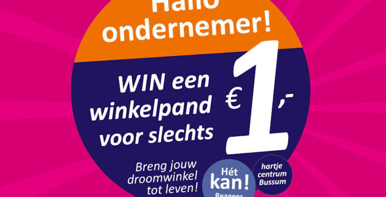 Drie winkelpanden in Bussum te huur voor € 1 per jaar