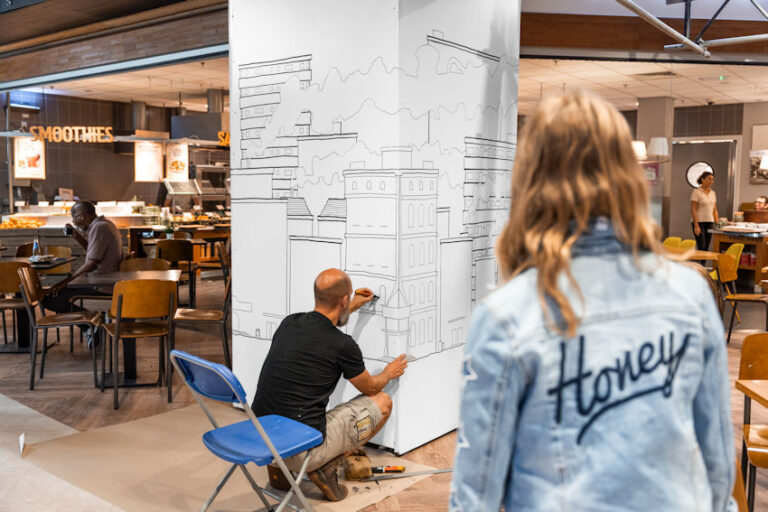 Bouwplaats Arnhems Winkelcentrum Kronenburg (Wereldhave) wordt levendige expositie